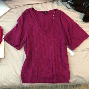 Berry purple knit top